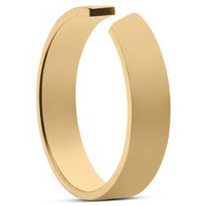 5 mm Poleret Guldfarvet Justerbar Rustfri Stål Ring