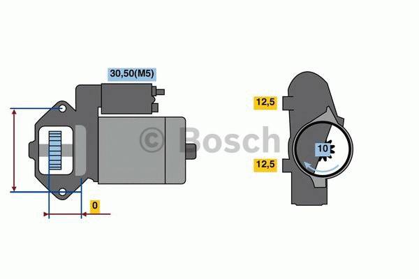 Startmotor 12V BOSCH - citroën, lancia, peugeot, renault - OE 5802 CZ, 5802 W6, 5802 X7