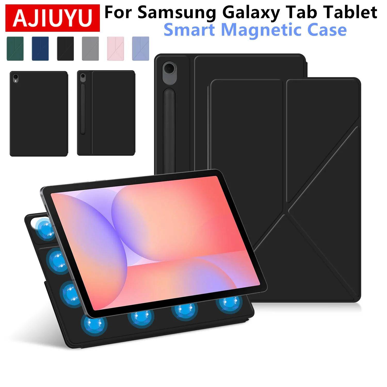Y-vikt magnetiskt fodral för Samsung Galaxy Tab S8 S9 S10 S11 Ultra 14.6 S11 S7 S8 S9 S10 FE Plus 13.1 12.4 11 tum Smart Book Cover