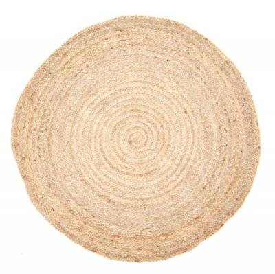 Rund matta 'Flätan' 160cm - Jute