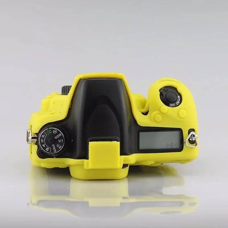 For Nikon D750 DSLR Soft Rubber Silicone Anti-Wear Camera Body Skin Protective Cover Storage Bag, + free tempered film
