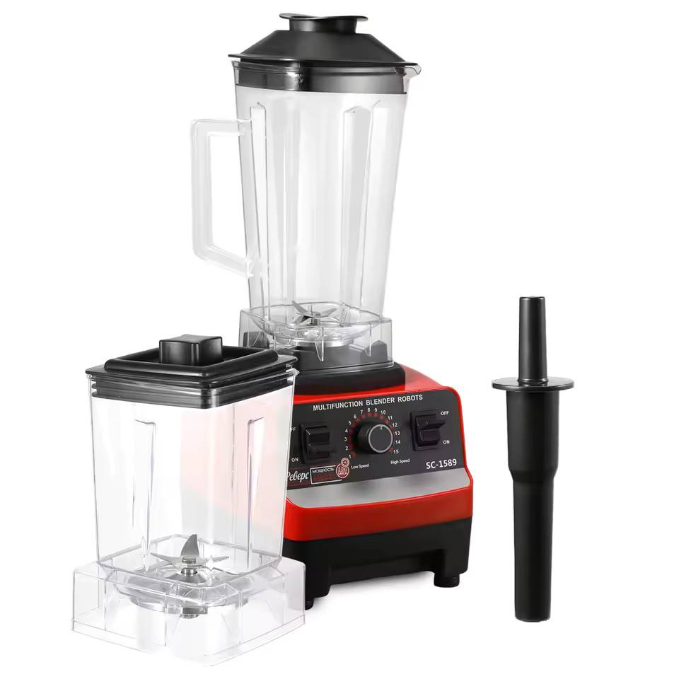 2000W Blender 2-in-1 Countertop Model, Powerful for Crushing Ice, Smoothies, and Milkshakes; Juicing, Grinding, and Food Processing Machine, 2L Capacity Dual-Purpose Kitchen Home, and Commercial Food Processor