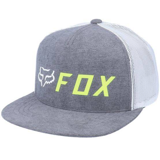 Fox - Grå trucker Keps - Kids Apex Snapback Hat Grey/White Trucker @ Hatstore