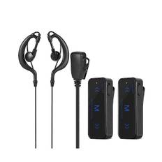 2 stk. Mini Walkie Talkie 400-470MHz 2-vejs Radio 3W Sender/Modtager Øretelefon Headset Ørevarmere USB-drevet (FMY)