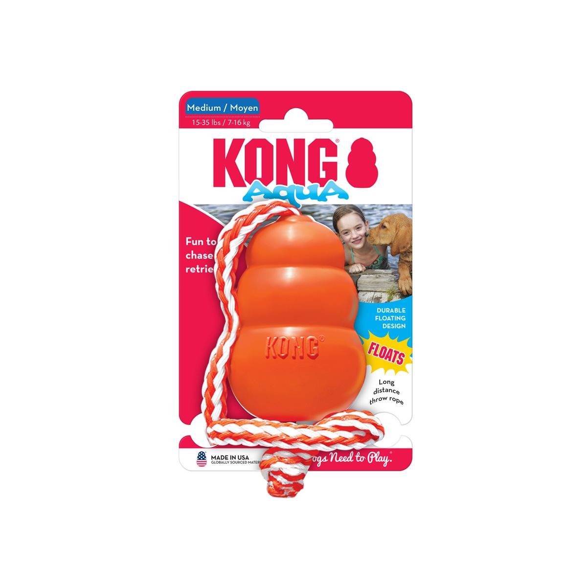 Kong Aqua - Medium - 9x6 cm