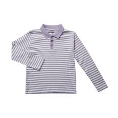 Magasin Mille 10 Junior Polo Gots Stl. 67 år / 116122 cm fepojkar Pikétröjor - Lavender / Star White Stripe (6-7 år / 116-122 cm)
