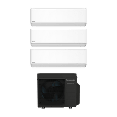 Panasonic HZ25 10.6kW Power Heat luftvärmepump med 3 innedelar