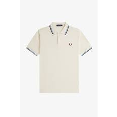 Fred Perry TWIN TIPPED FP SHIRT ECRU/OXBLOD - XL