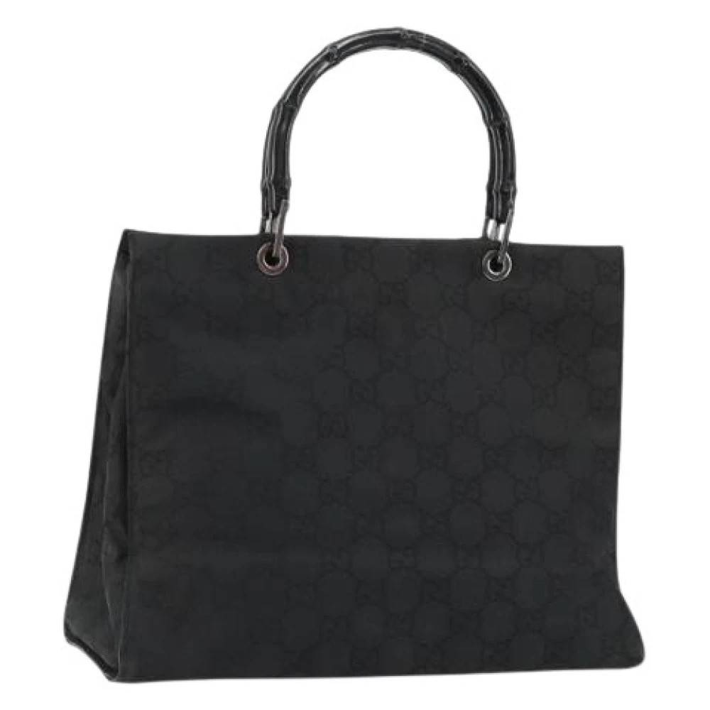 Gucci Vintage Pre-owned Vintage tote med bambushåndtag - Vintage - Dame - Sort - ONE SIZE - Bambus