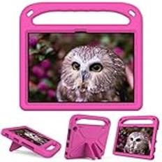 Tablettfodral Compatible With Kindle Fire HD8/HD 8 Plus 2022 2020, Shock Absorbing, With Handle,EVA, Holder, Sturdy Tablet Case For Kids, Lightweight Tablet PC-fodral(Rose Red)