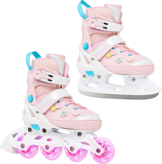 Raven 2in1 Lilly (all Led Wheels) Hockey Inlines Vit/rosa - 35-39