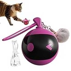 Cat Automatic Toy, Rechargeable Moving Rolling Ball, Touch Activated Interactive Toy1.97x2.56 in Ideal for Indoor Cats, Kittens, Puppies, Fun & Engaging Playtime for Pets
