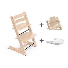 STOKKE® Mega Set Tripp Trapp® natur + Babyset² natur + Tray Tisch weiß