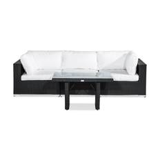 Comfort Garden Bahamas Loungegrupp 3-sits - Svart Bord & Loungeset Vit,Svart