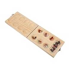 Toyvian 1 Set Mancala Brädspel Mancala Schack Leksak Trä Mancala Leksak Trä Hopfällbar Mancala Spel Mancala Stenar Mancala Leksak Bärbar Mancale Träning Schack Leksak Brädspel Stenspel