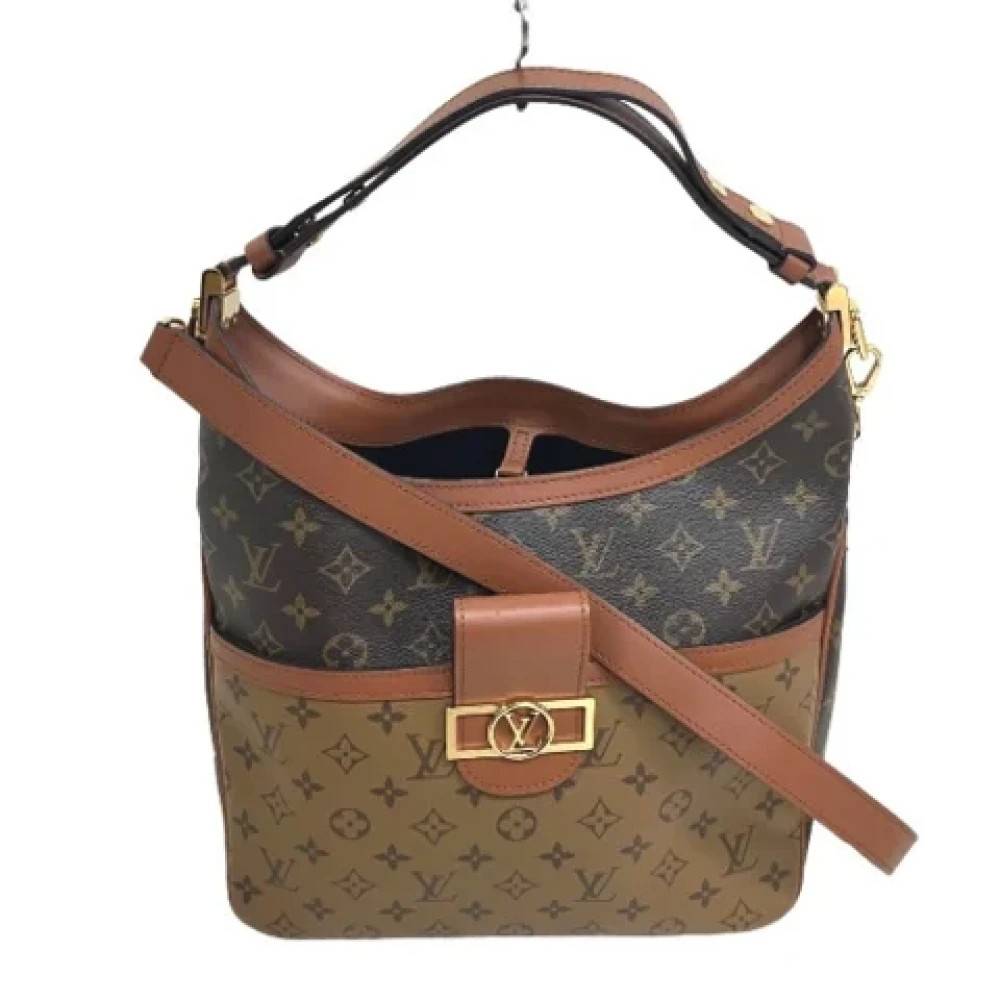 Louis Vuitton Vintage Pre-owned Stof louis-vuitton-tasker - Vintage - Dame - Brun - ONE SIZE - Uld