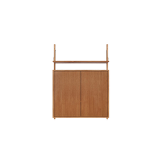 Shelf Library Medium Cabinet Section | Natural Oak | H114.8 / W80 - H1148 / W80 / Natural Oak