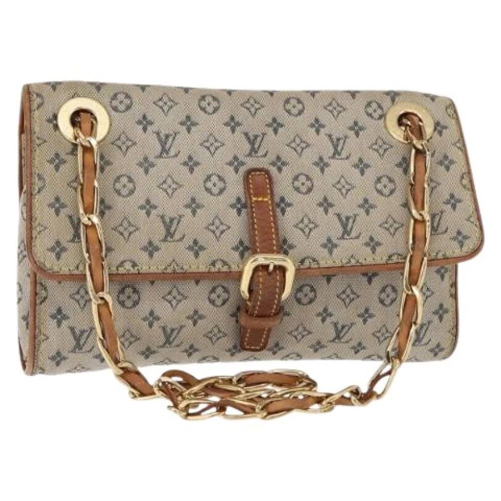 Louis Vuitton Vintage Pre-owned Monogram Mini Canvas Skuldertaske - Vintage - Dame - Blå - ONE SIZE - Uld