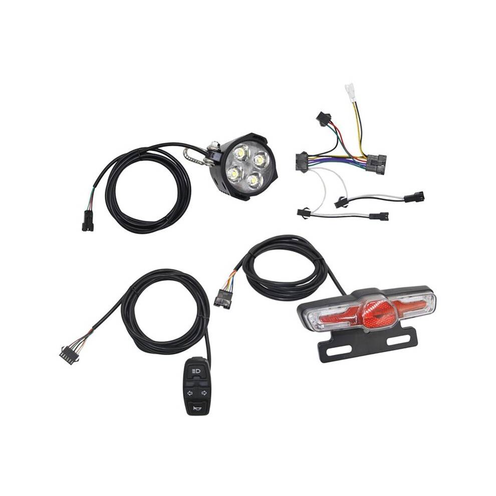 12-72V E-Bike Front Lighting Rear Brake Light Set Electric Bike Turn Signal Lamp with Horn Headlight