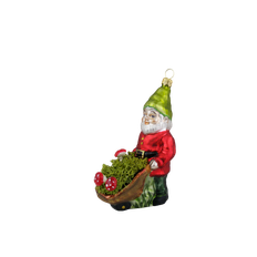Julgranskula Tomte med skottkärra