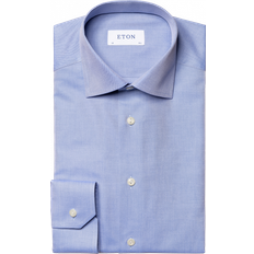 Eton Bl&aring; Slim Fit Twill Skjorte - 40 / M