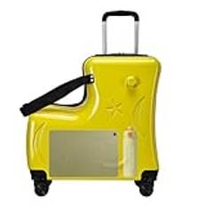 Kids Ride Suitcase, Ride On Luggage, Trolley Travel Bag, Child Travel Suitcase, Rideable Kids Travel Luggage, Secure Trolley Bag With Password Lock, Built-in Seat, And Scooter-style