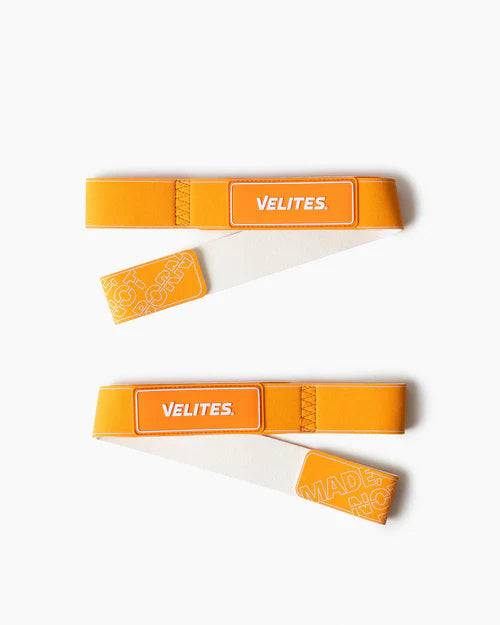 Velites - Weightlifting straps Orange White