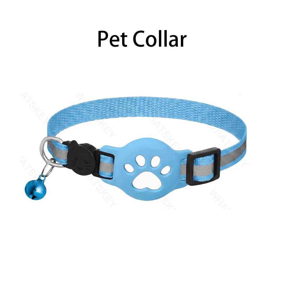 Google Find My Device Pet Collar Tracker for Cats & Dogs — Android Compatible - Sky blue collar