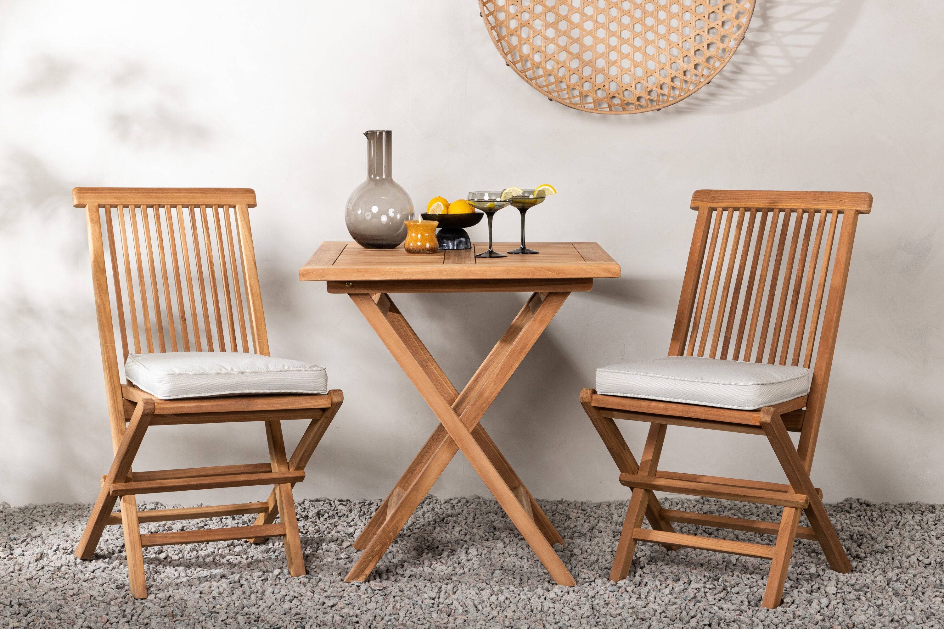 Venture Home - Kenya cafesæt, Teak 70*70cm