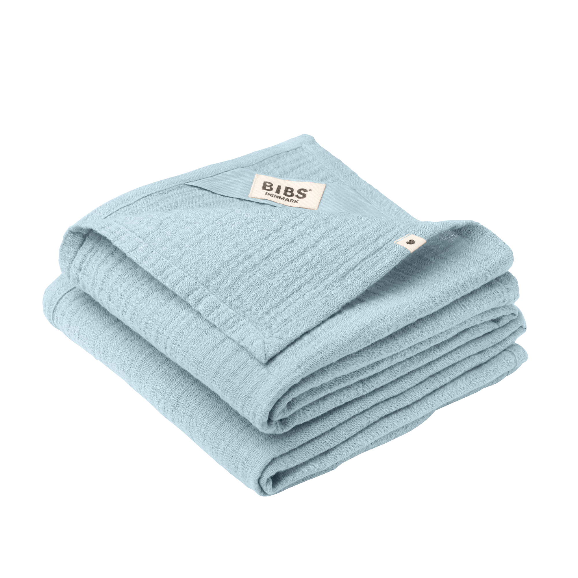 BIBS Muslin Cloth 2-Pack 70 x 70 cm Baby Blue 2 st