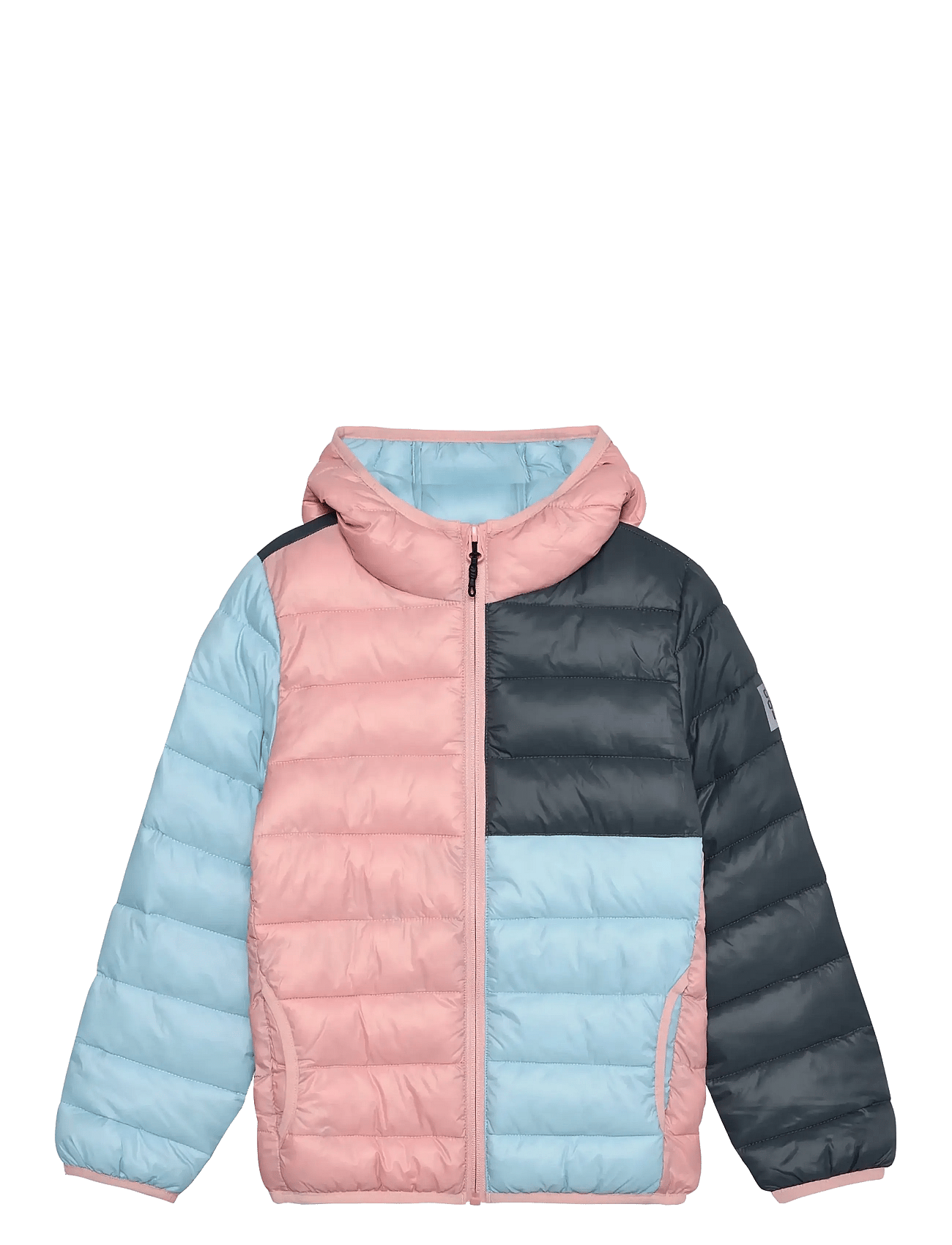 Color Kids Jr. Jacket W. Hood, Quilt - Multi/patterned - 110
