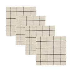House Doctor Join tygservett 40x40 cm 4-pack Svart-off white