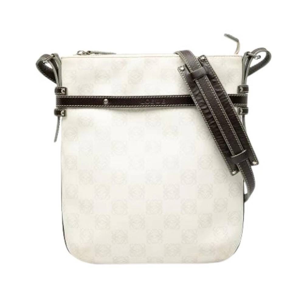 Loewe Pre-owned Pre-owned Canvas Crossbody Bag - Vintage - Dame - Hvid - ONE SIZE - Uld