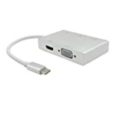 H59CS USB C HUB USB typ C till HDMI USB C 3.1 till HDMI VGA 3X USB 3.0 USB Hub multiport adapter kompatibel med MacBook/MacBook Pro/Samsung Galaxy S8/S8 Plus Dell Lenovo Surface Laptop