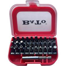 BATO 1/4" Bitssæt rød torx tamper. 31 dele. Med 60 mm. bitsholder