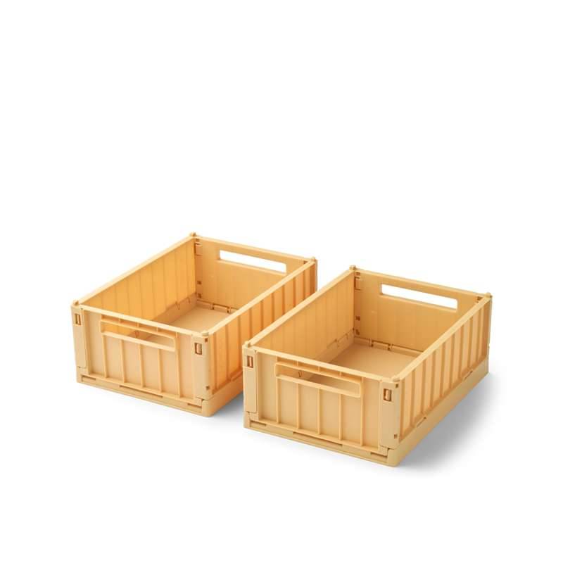 Liewood Weston Opbevaringsboks - 2-pak - Small - Lemon Yellow