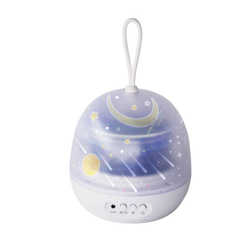 Stjärnhimmel nattljus fairy stars magi projicerande nattljus drömmer projektionslampa barn barn jul nyhet - Vit