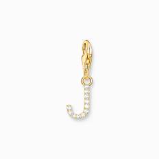 Thomas Sabo "Charm-hängsmycke bokstaven J med vita stenar" - Berlock