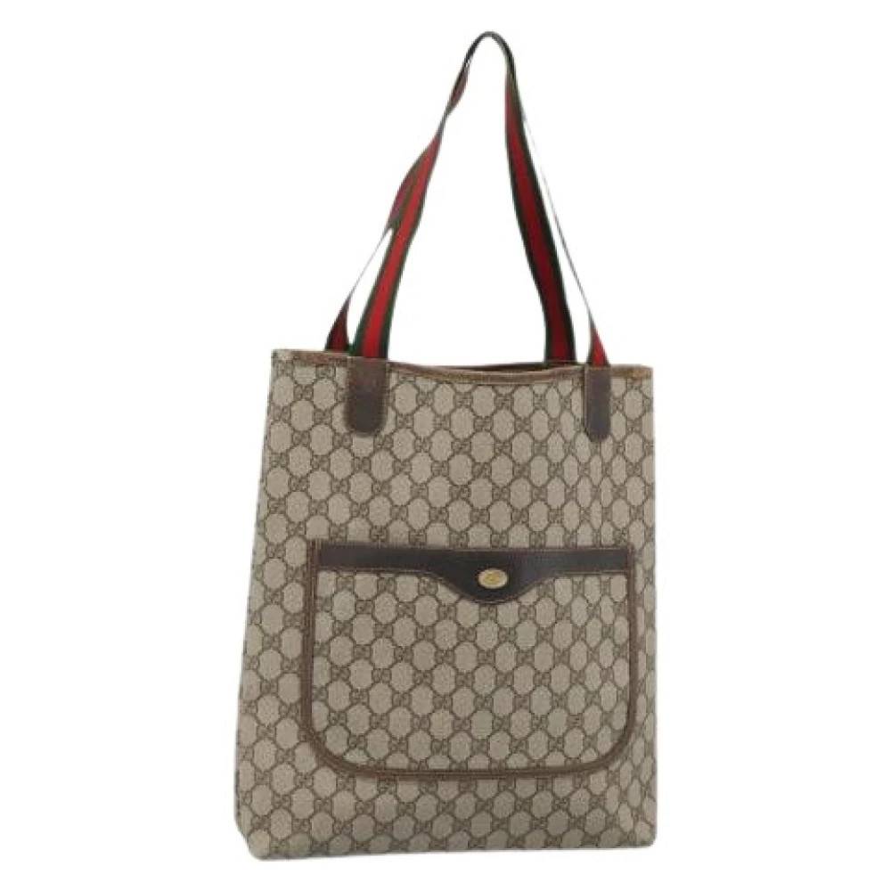 Gucci Vintage Pre-owned Laeder gucci-tasker - Vintage - Dame - Beige - ONE SIZE -