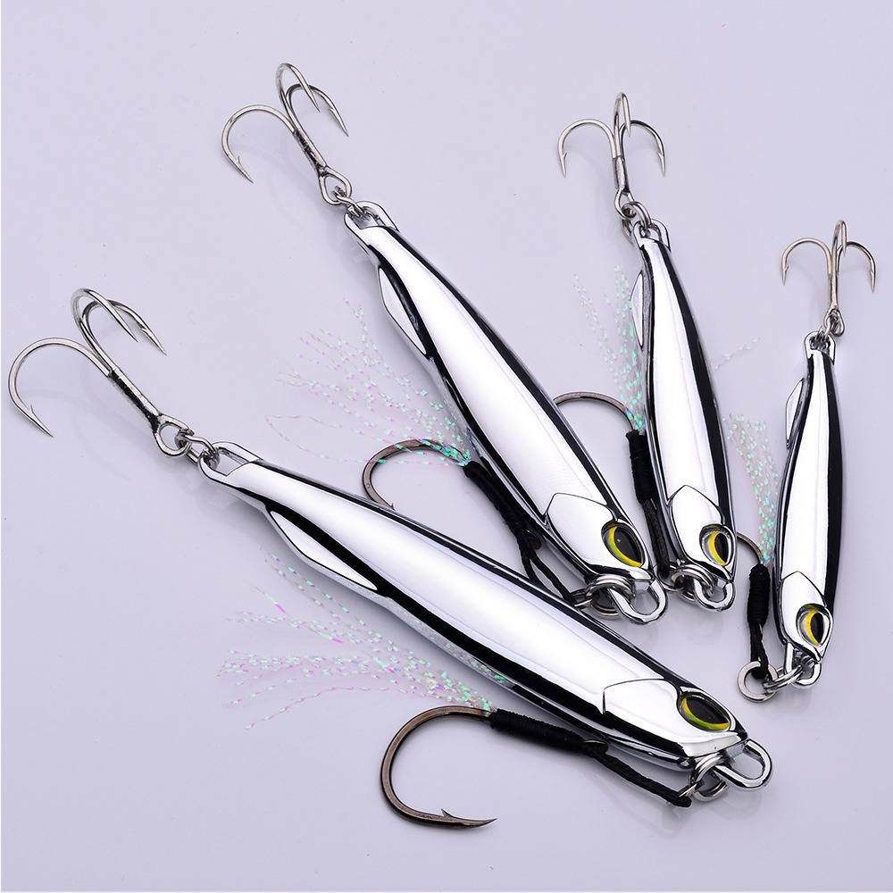 Metal Jig Bait 15g 20g 30g 40g Mackerel Artificial Hard Fish Lure Sinking Far Casting Jigging Bait Spoon Spinnerbait For Fishing