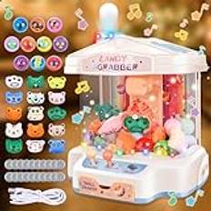 JONRRYIN Grävmaskin för barn, godismaskin med mynt och docka, godisgravare, klor maskin, stor Claw Machine leksak, godis greppmaskin klo maskin leksak för lek fest