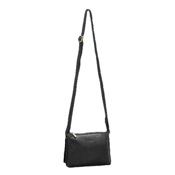 The Monte skind skuldertaske, 6059265-Sort