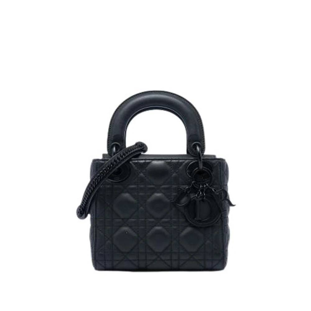 Dior Vintage Pre-owned Lady Ultramatte Mini Bag - Vintage - Dame - Sort - ONE SIZE - Læder