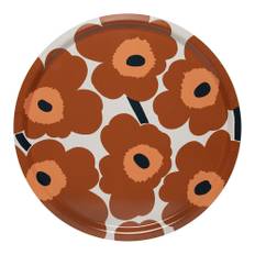 Marimekko Pieni Unikko Orange Rund Bricka