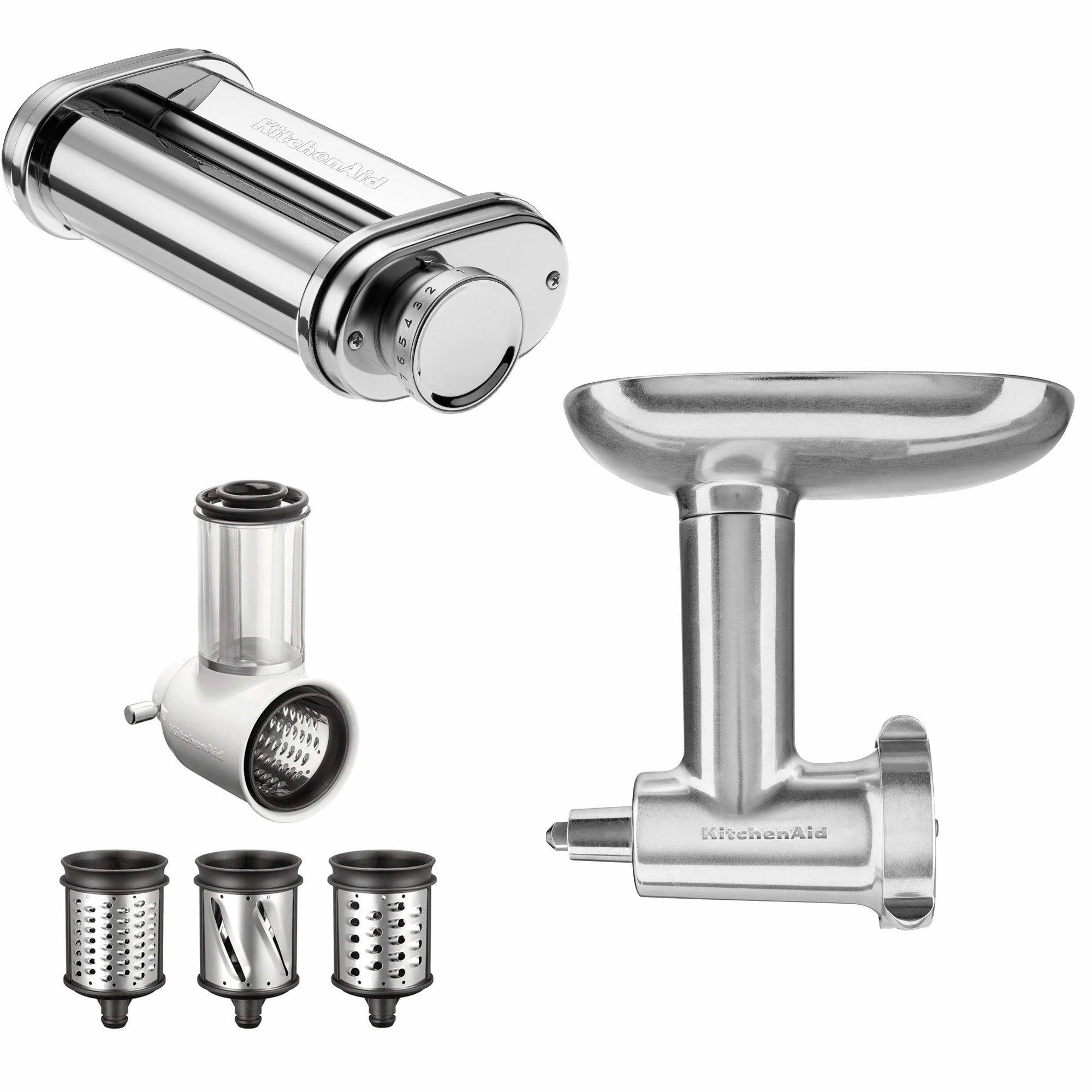 KitchenAid Tillbehörspaket till köksmaskin (köttkvarn, grönsaksskärare och lasagnetillbehör)