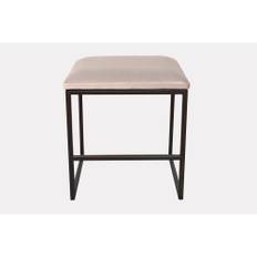 KRALJEVIC STOOL Pall med dyna i sammet - Vit Beige