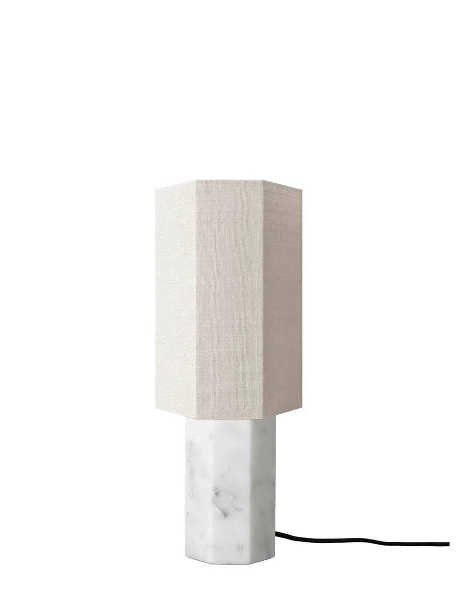 The Eight Over Eight Lamp Small, white marble fra Louise Roe Jute White - Jacobsen Plus