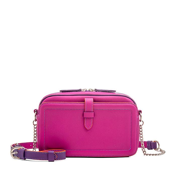 Small Leather Shoulder Bag Sangria Multi