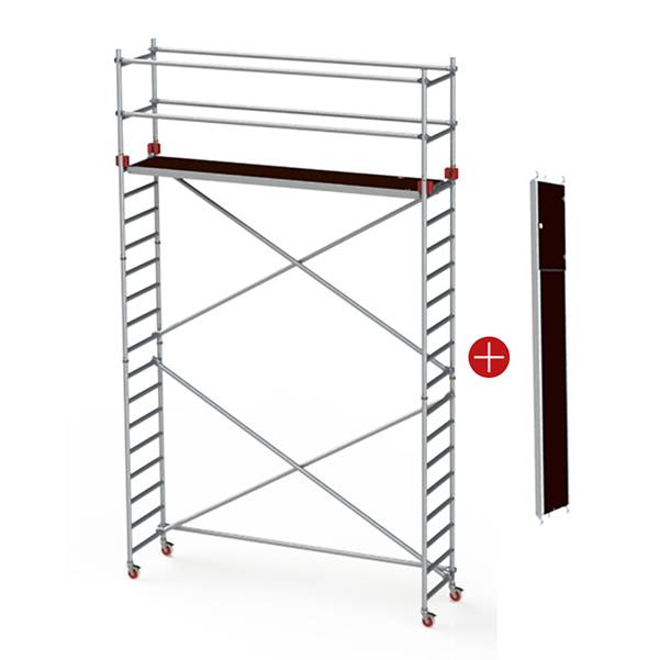 Jumbo 7978-4-M Proff Rullestillads m/montagedæk 4,2 m (74x178 cm)