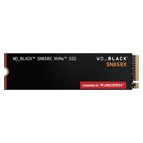 WD_BLACK SN850X SSD M.2 2280 NVMe SSD 2 TB (läshastigheter upp till 7 300 MB/s, skrivhastigheter upp till 6 600 MB/s, Gaming Expansion SSD, PCIe Gen4 NVMe) POWERED BY SANDISK